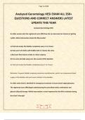 Analyzed Gerontology HESI EXAM ALL 350&plus; QUESTIONS AND CORRECT ANSWERS LATEST UPDATE THIS YEAR