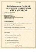 OK HVAC Journeyman Test ALL 300 QUESTIONS AND CORRECT ANSWERS LATEST UPDATE THIS YEAR