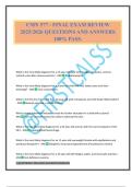 CMN 577 - FINAL EXAM REVIEW 2025&sol;2026 QUESTIONS AND ANSWERS 100&percnt; PASS