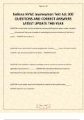 Indiana HVAC Journeyman Test ALL 300 QUESTIONS AND CORRECT ANSWERS LATEST UPDATE THIS YEAR