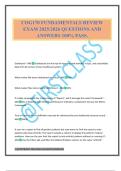 COG170 FUNDAMENTALS REVIEW EXAM 2025&sol;2026 QUESTIONS AND ANSWERS 100&percnt; PASS&period;