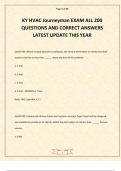 KY HVAC Journeyman EXAM ALL 200 QUESTIONS AND CORRECT ANSWERS LATEST UPDATE THIS YEAR
