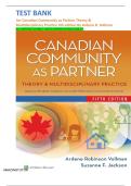 Test Bank for Canadian Community as Partner Theory & Multidisciplinary Practice 5th edition By Ardene R&period; Vollman &comma; All Chapters 