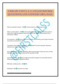 CRJS 491 UNIT 1&comma; 2&comma; 3&comma; 4 EXAM 2025&sol;2026 QUESTIONS AND ANSWERS 100&percnt; PASS&period;