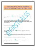 CRJS 491 FINAL EXAM 2025&sol;2026 QUESTIONS AND ANSWERS 100&percnt; PASS&period;
