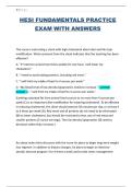 HESI FUNDAMENTALS PRACTICE EXAM WITH ANSWERS