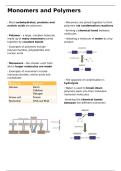 AQA Paper 1 Biological molecules - 3&period;1&period;1 Monomers and Polymers
