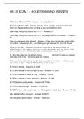 AS 411 EXAM 1 - 4 QUESTIONS AND ANSWERS