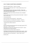 AS 411 EXAM 3 QUESTIONS & ANSWERS
