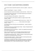 AS 411 EXAM 1 QUIZ QUESTIONS & ANSWERS