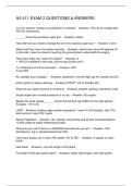 AS 411 EXAM 2 QUESTIONS & ANSWERS