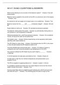 AS 411 EXAM 4 QUESTIONS & ANSWERS
