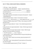 AS 411 FINAL EXAM QUESTIONS & ANSWERS