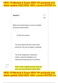 HESI 101 Module 6 Exam Complete HESI VN Quizzes & Answers &vert; Guaranteed Success for Nursing Students