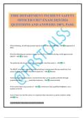 FIRE DEPARTMENT INCIDENT SAFETY OFFICER CH17 EXAM 2025&sol;2026 QUESTIONS AND ANSWERS 100&percnt; PASS&period;