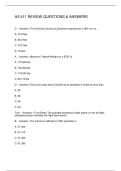AS 411 REVIEW QUESTIONS & ANSWERS