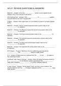 AS 411 REVIEW QUESTIONS & ANSWERS