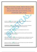 FIRE INVESTIGATOR&colon; PRINCIPLES AND PRACTICE TO NFPA 921 AND 1033&period; EXAM 2025&sol;2026 QUESTIONS AND ANSWERS 100&percnt; PASS&period;
