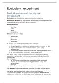 Samnevatting Ecologie en Experiment B-B1ECEX20