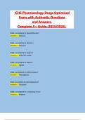 ICHS Pharmacology Drugs Optimized Exam with Authentic Questions and Answers&comma; Complete A&plus; Guide &lpar;2025&sol;2026&rpar;&period;