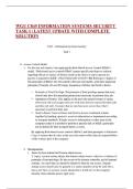 WGU C845 INFORMATION SYSTEMS SECURITY TASK 1 &vert; LATEST UPDATE WITH COMPLETE SOLUTION
