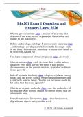 Bio 201 Exam 1 Questions and  Answers Latest 2026