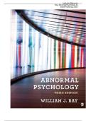 TEST BANK FOR Abnormal Psychology 3rd Edition by William J&period; Ray ISBN&colon; 978-1544399201 COMPLETE GUIDE ALL CHAPTERS COVERED 100&percnt; VERIFIED A&plus; GRADE ASSURED&excl;&excl;&excl;&excl;&excl;NEW LATEST UPDATE&excl;&excl;&excl;&excl;&excl;