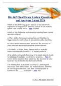 Bio 467 Final Exam Review Questions  and Answers Latest 2026