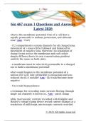 bio 467 exam 1 Questions and Answers  Latest 2026 