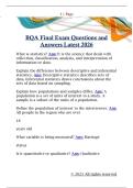BQA Final Exam Questions and  Answers Latest 2026 