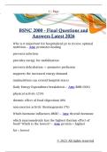 BSNC 2000 Final Questions and  Answers Latest 2026 
