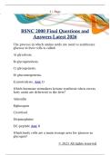 BSNC 2000 Final Questions and  Answers Latest 2026 
