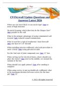 C9 Drywall Update Questions and  Answers Latest 2026