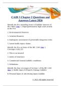 CAIB 3 Chapter 2 Questions and  Answers Latest 2026
