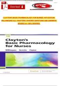 Clayton&rsquo;s Basic Pharmacology for Nurses &ndash; 18th Edition &lpar;Willihnganz&rpar; Test Bank &vert; All Chapters Questions & Answers