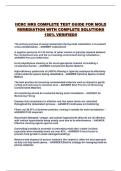 IICRC MRS COMPLETE TEST GUIDE FOR MOLD REMEDIATION WITH COMPLETE SOLUTIONS 100&percnt; VERIFIED&excl;&excl;
