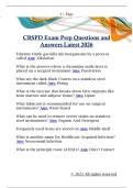 CBSPD Exam Prep Questions and  Answers Latest 2026