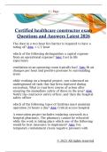 Certified healthcare constructor exam  Questions and Answers Latest 2026