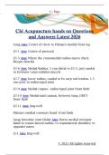 Chi Acupuncture hands on Questions  and Answers Latest 2026
