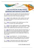 CHI ACUPUNCTURE POINT  Questions and Answers Latest 202