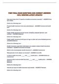 PSBP FINAL EXAM QUESTIONS AND CORRECT ANSWERS 100&percnt; VERIFIED LATEST UPDATE&excl;&excl;