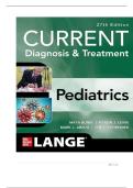 TEST BANK FOR CURRENT Diagnosis & Treatment Pediatrics&comma; 27th Edition by Maya Bunik &comma; Myron J&period; Levin&comma; Mark J&period; Abzug ISBN&colon; 978-1265739898 COMPLETE GUIDE ALL CHAPTERS COVERED 100&percnt; VERIFIED A&plus; GRADE ASSURED&excl;&excl;&excl;&excl;&excl;NEW LATEST UPDATE&excl;&excl;&excl;&excl;&excl;