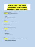 BLW 302 Exam 1 with Revised Questions and Correct Answers&comma; Complete A&plus; Guide &lpar;2025&sol;2026&rpar;&period;