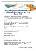 Colorado Contracts and Regulations&semi;  Chapter 2 Questions and Answers  Latest 2026