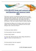 COLORADO forms and contracts quiz  real Questions and Answers Latest  2026