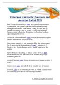 Colorado Contracts Questions and  Answers Latest 2026