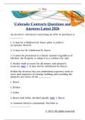 Colorado Contracts Questions and  Answers Latest 2026