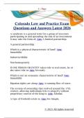 Colorado Law and Practice Exam  Questions and Answers Latest 2026 