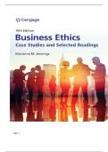 TEST BANK FOR Business Ethics&colon; Case Studies and Selected Readings 10th Edition by Marianne Jennings ISBN&colon; 978-0357717776 COMPLETE GUIDE ALL CHAPTERS COVERED 100&percnt; VERIFIED A&plus; GRADE ASSURED&excl;&excl;&excl;&excl;&excl;NEW LATEST UPDATE&excl;&excl;&excl;&excl;&excl;