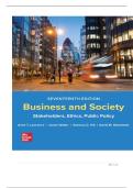 TEST BANK FOR Business and Society&colon; Stakeholders&comma; Ethics&comma; Public Policy 17th edition by Anne T&period; Lawrence&comma; James Weber ISBN&colon;978-1265079246 COMPLETE GUIDE ALL CHAPTERS COVERED 100&percnt; VERIFIED A&plus; GRADE ASSURED&excl;&excl;&excl;&excl;NEW LATEST UPDATE&excl;&excl;&excl;&excl;&excl;